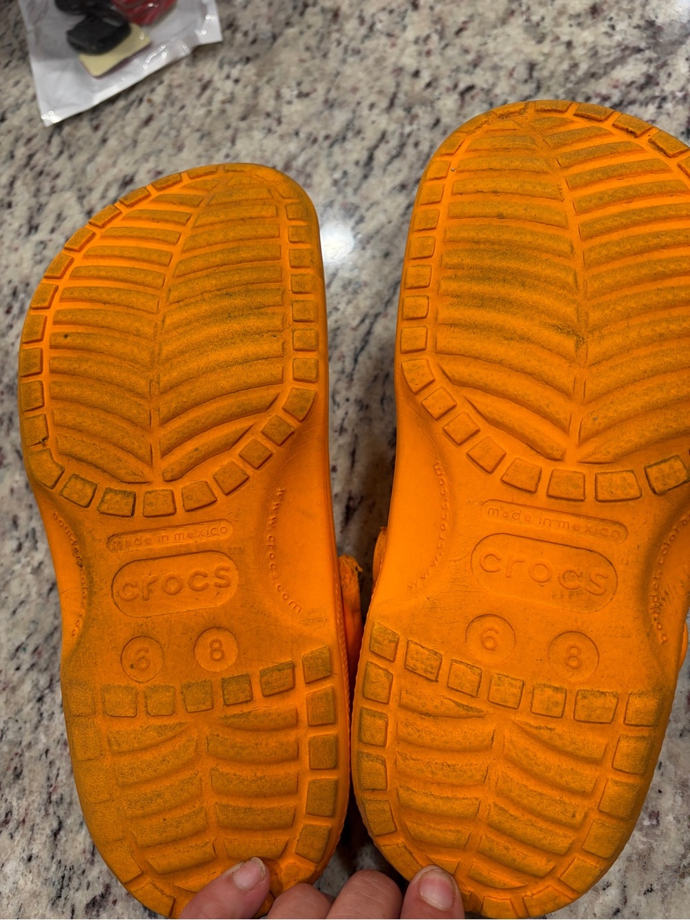 Orange Croc Shoes - Lightweight Slip-Ons - Picture 3 of 4